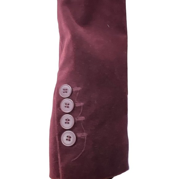 New York burgundy Velvet Blazer Stretch Collection - Picture 3 of 8